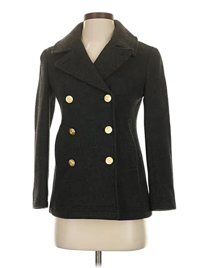 Pre-owned Jcrew Wool Coat In Black