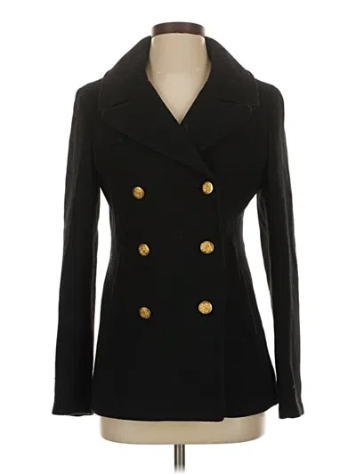 Pre-owned Jcrew Wool Coat In Black