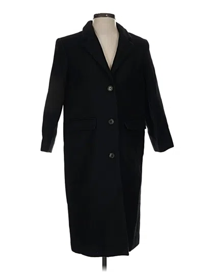Pre-owned Jcrew Wool Coat In Black
