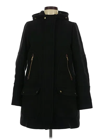 Pre-owned Jcrew Wool Coat In Black