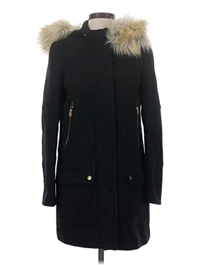 Pre-owned Jcrew Wool Coat In Black