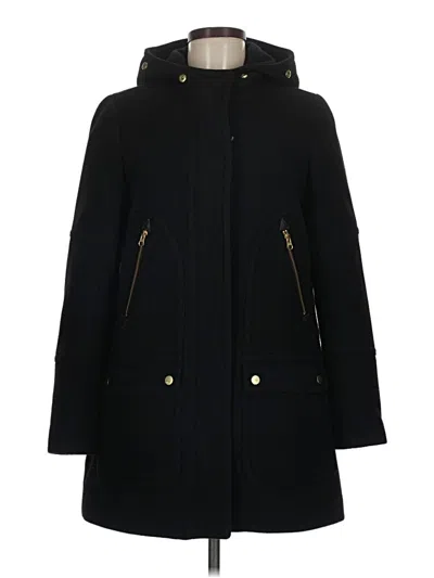 Pre-owned Jcrew Wool Coat In Black