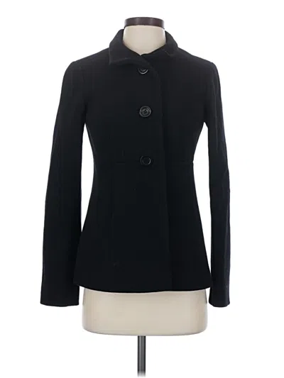 Pre-owned Jcrew Wool Coat In Black