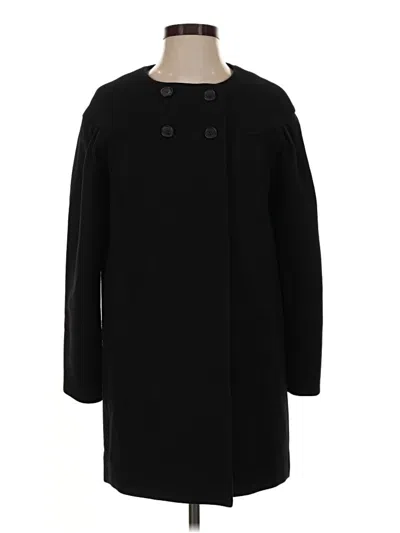 Pre-owned Jcrew Wool Coat In Black