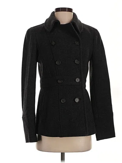 Pre-owned Jcrew Wool Coat In Black