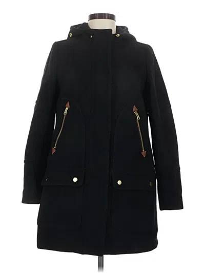 Pre-owned Jcrew Wool Coat In Black