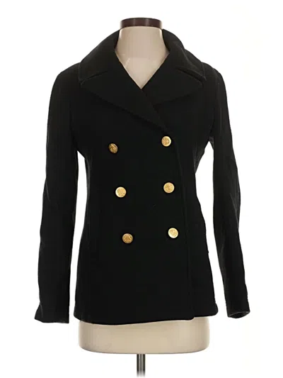 Pre-owned Jcrew Wool Coat In Black