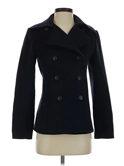 Pre-owned Jcrew Wool Coat In Black