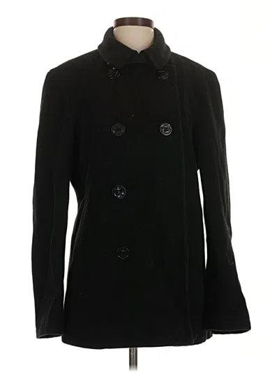 Pre-owned Jcrew Wool Coat In Black