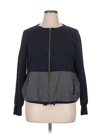 Pre-owned Jcrew Wool Coat In Blue