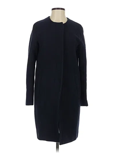 Pre-owned Jcrew Wool Coat In Blue