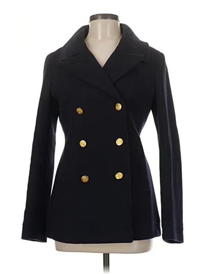 Pre-owned Jcrew Wool Coat In Blue