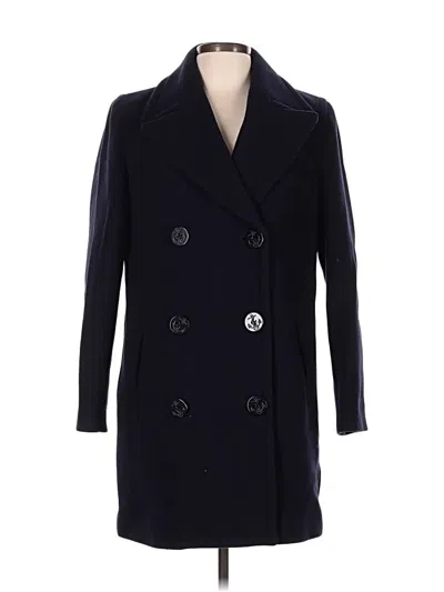 Pre-owned Jcrew Wool Coat In Blue