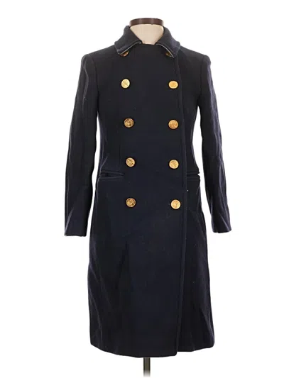 Pre-owned Jcrew Wool Coat In Blue
