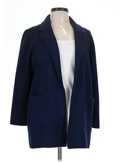 Pre-owned Jcrew Wool Coat In Blue