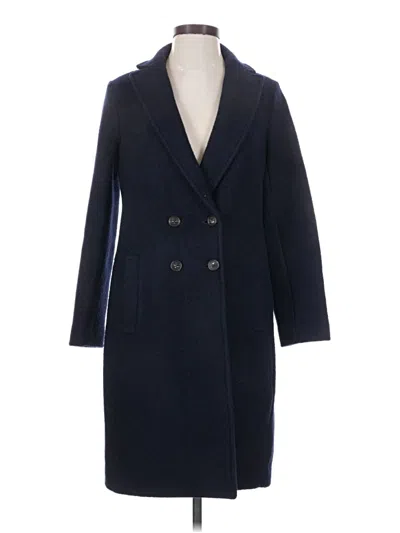 Pre-owned Jcrew Wool Coat In Blue