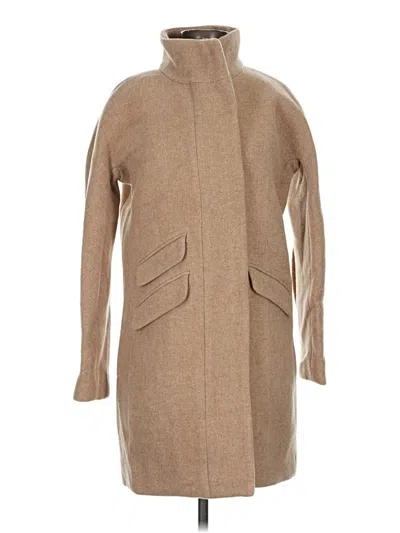 Pre-owned Jcrew Wool Coat In Brown