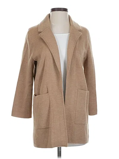 Pre-owned Jcrew Wool Coat In Brown