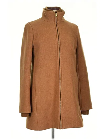 Pre-owned Jcrew Wool Coat In Brown