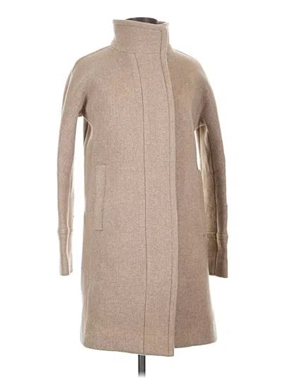 Pre-owned Jcrew Wool Coat In Brown