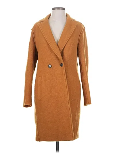Pre-owned Jcrew Wool Coat In Brown