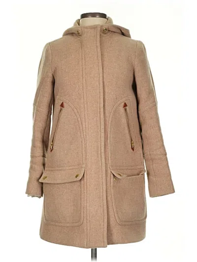 Pre-owned Jcrew Wool Coat In Brown