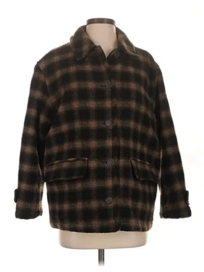 Pre-owned Jcrew Wool Coat In Brown