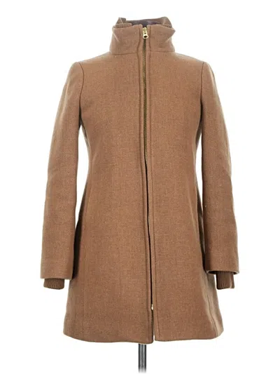 Pre-owned Jcrew Wool Coat In Brown