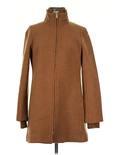 Pre-owned Jcrew Wool Coat In Brown