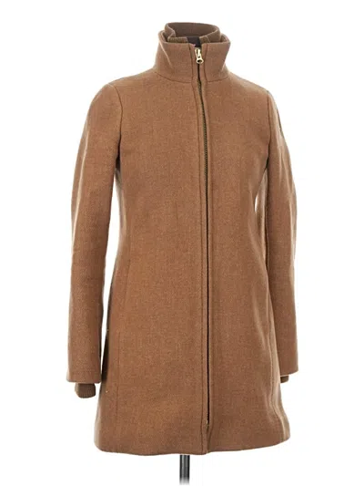 Pre-owned Jcrew Wool Coat In Brown