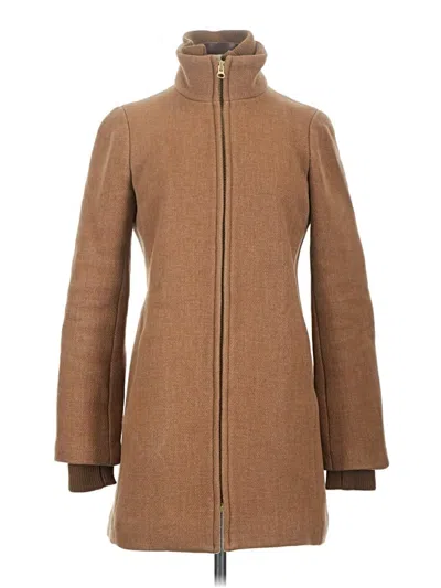 Pre-owned Jcrew Wool Coat In Brown