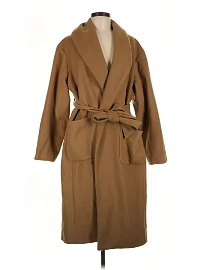 Pre-owned Jcrew Wool Coat In Brown