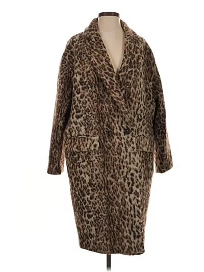 Pre-owned Jcrew Wool Coat In Brown