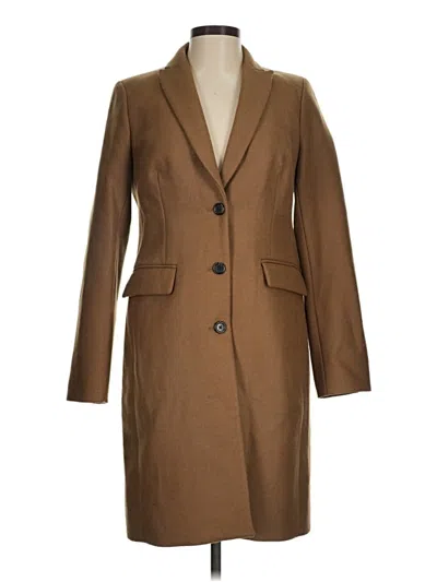 Pre-owned Jcrew Wool Coat In Brown