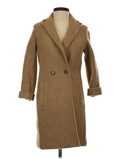 Pre-owned Jcrew Wool Coat In Brown