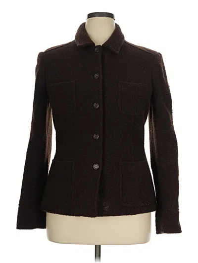 Pre-owned Jcrew Wool Coat In Brown