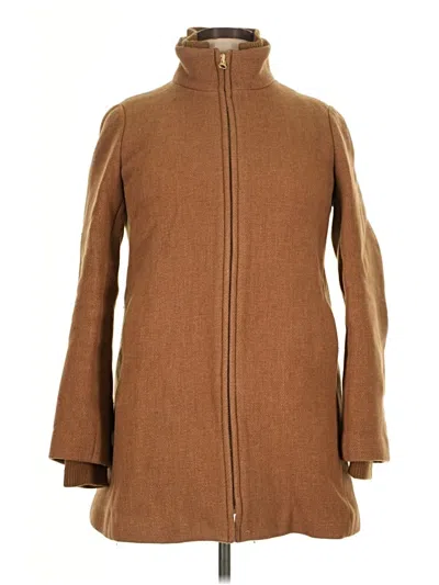 Pre-owned Jcrew Wool Coat In Brown