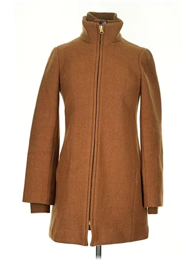Pre-owned Jcrew Wool Coat In Brown