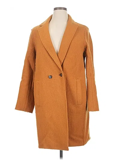Pre-owned Jcrew Wool Coat In Brown