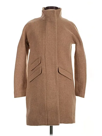 Pre-owned Jcrew Wool Coat In Brown