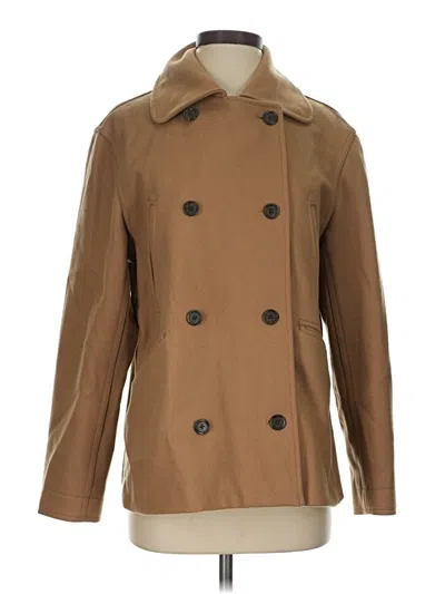 Pre-owned Jcrew Wool Coat In Brown
