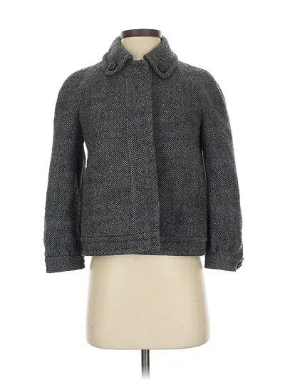 Pre-owned Jcrew Wool Coat In Gray
