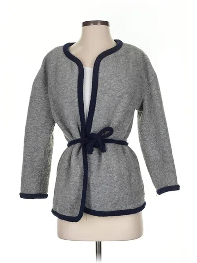 Pre-owned Jcrew Wool Coat In Gray