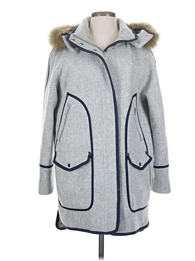 Pre-owned Jcrew Wool Coat In Gray