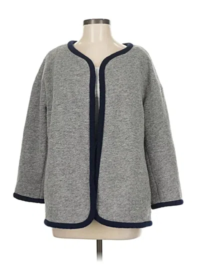 Pre-owned Jcrew Wool Coat In Gray