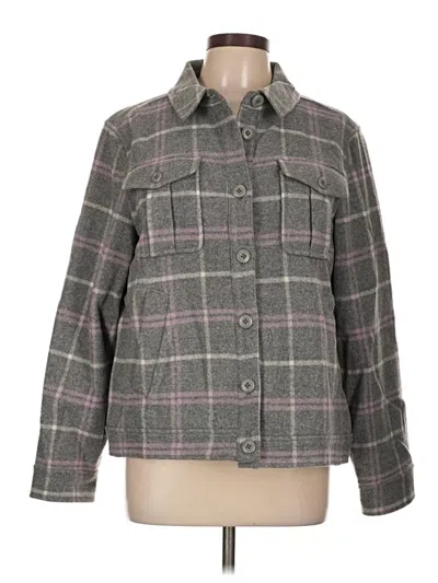 Pre-owned Jcrew Wool Coat In Gray