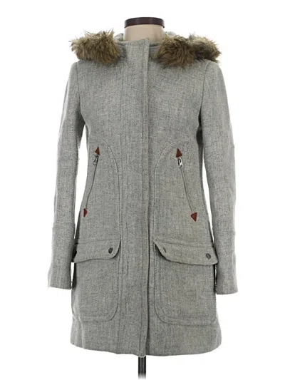 Pre-owned Jcrew Wool Coat In Gray