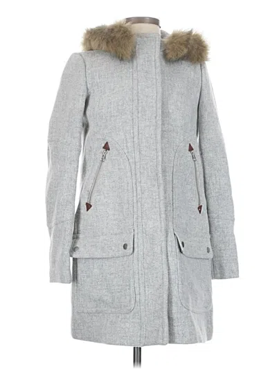 Pre-owned Jcrew Wool Coat In Gray