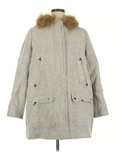 Pre-owned Jcrew Wool Coat In Gray