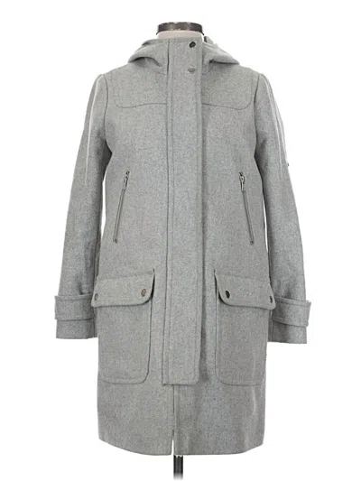 Pre-owned Jcrew Wool Coat In Gray